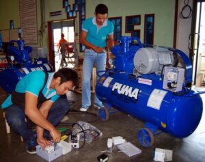 máy nén khí trục vít lỗi